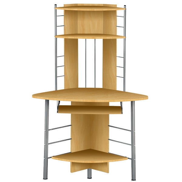 Scrivania per Computer Angolare, Faggio TECHLY - immagine 5