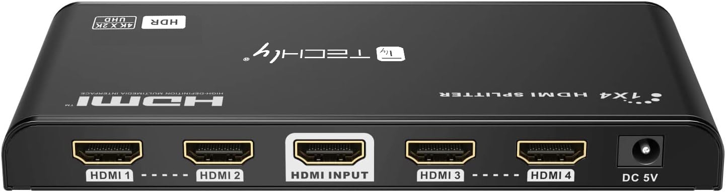 Splitter HDMI 4K 60Hz HDR 3D 4 vie TECHLY - immagine 5