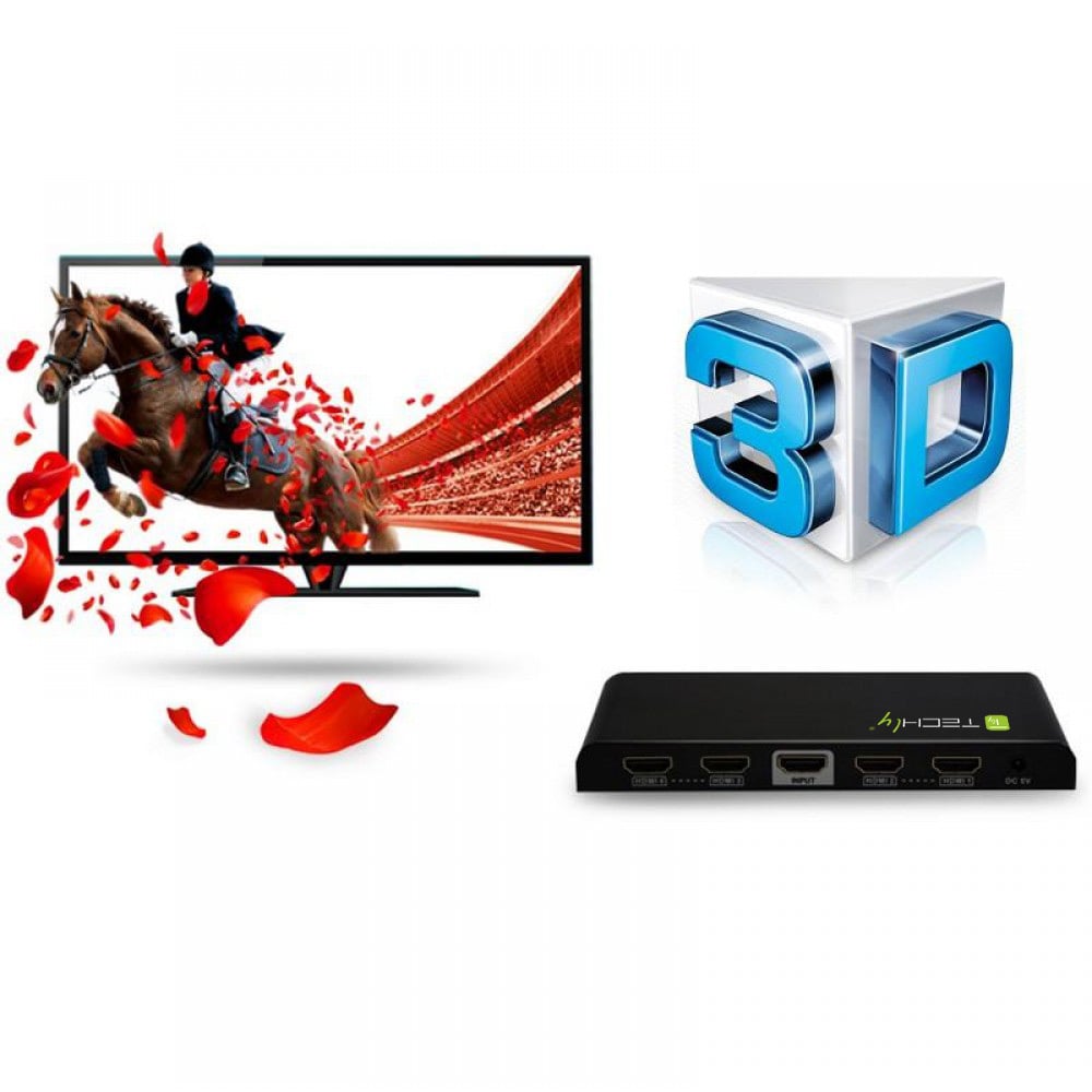Splitter HDMI 4K UHD 3D 4 vie TECHLY - immagine 5