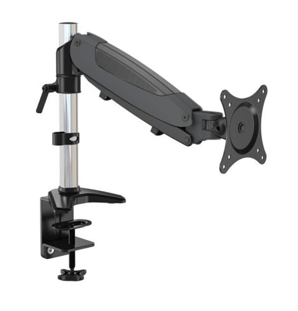 Supporto Tubolare a Gas da Scrivania per Monitor 15-27'' 360mm Nero TECHLY - immagine 5