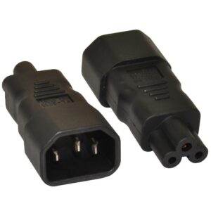 Adattatore da IEC C14 Maschio a C5 Femmina Nero MANHATTAN