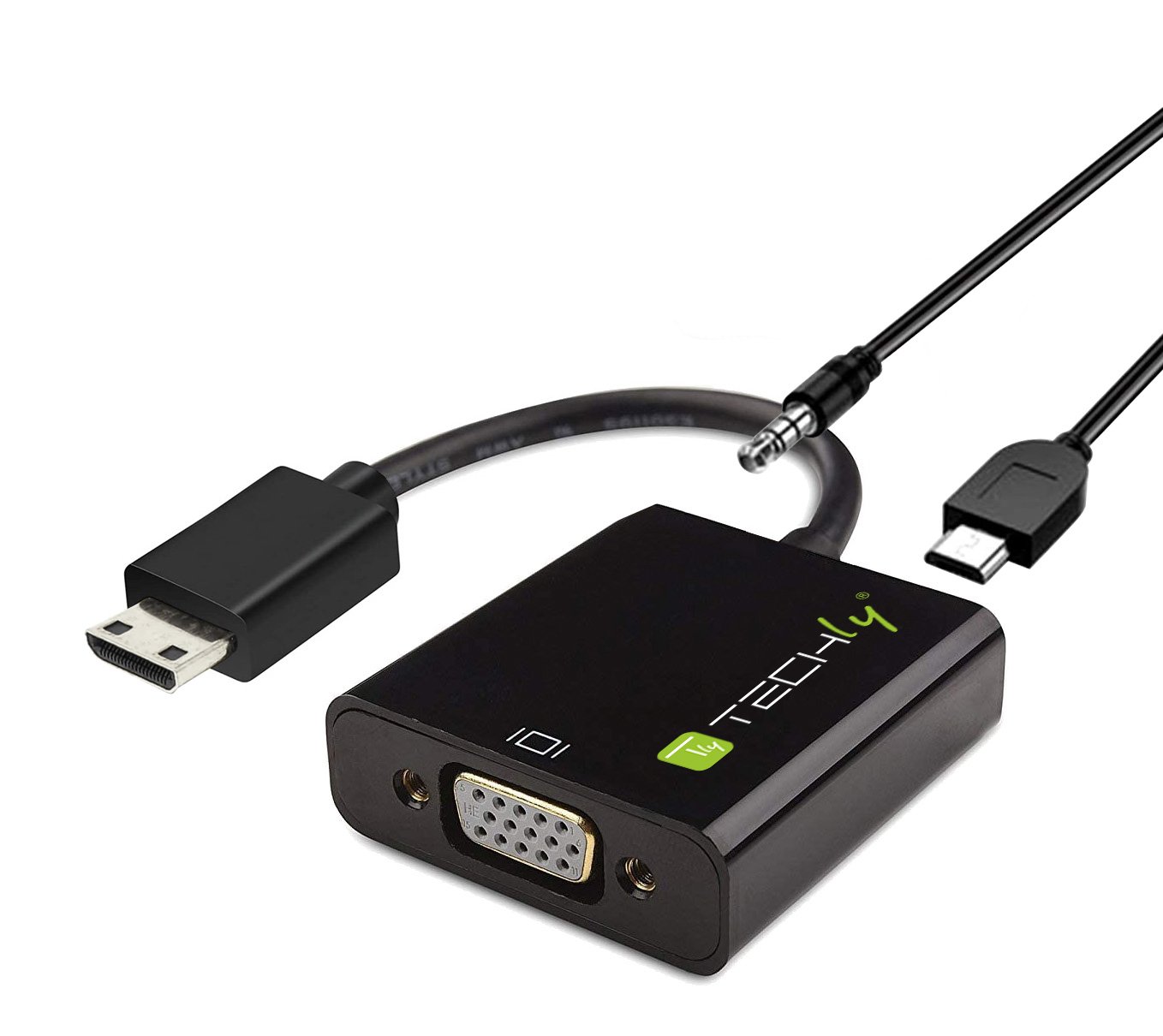 Cavo Convertitore HDMI mini C a VGA con Audio e USB TECHLY