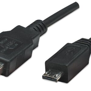 Cavo USB 2.0 A-Micro A 1.8m Nero MANHATTAN