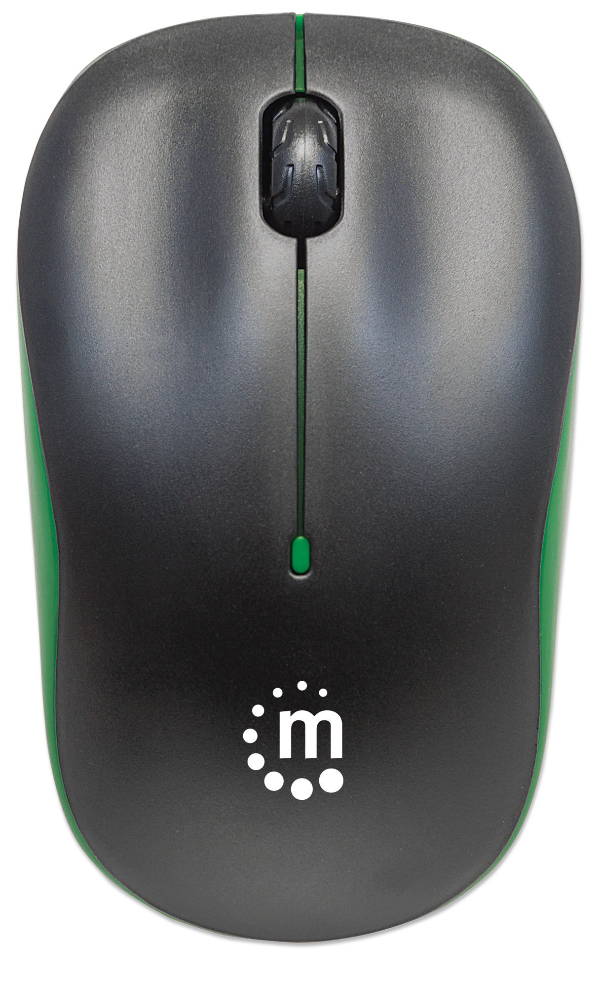 Mouse Ottico Wireless con Micro Ricevitore USB 1000dpi Nero/Verde MANHATTAN