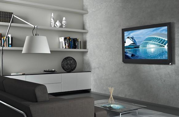 Supporto a Muro Fisso Ultra Slim per TV LED LCD 32-55'' Nero TECHLY - immagine 6