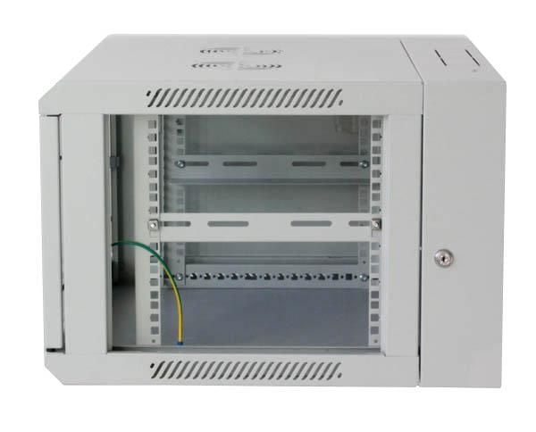Armadio Rack 19'' a muro: 9U, due sezioni Grigio INTELLINET - immagine 6
