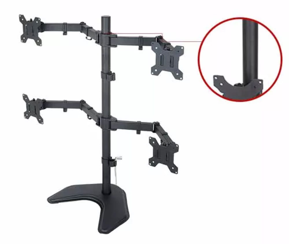 Supporto da Scrivania per 4 Monitor 13-27'' con base TECHLY - immagine 6