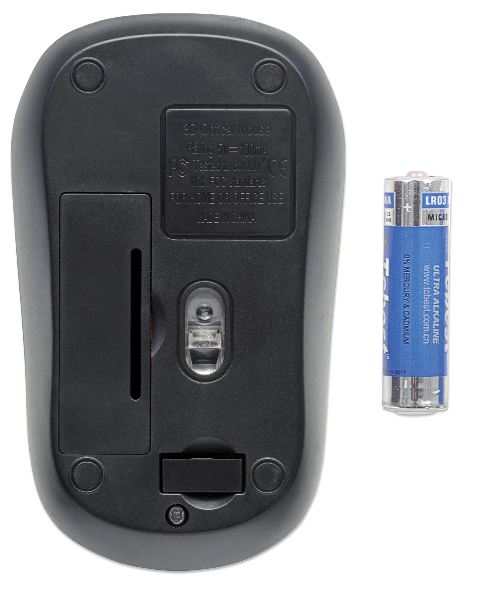 Mouse Ottico Wireless con Micro Ricevitore USB 1000dpi Nero/Azzurro MANHATTAN - immagine 6