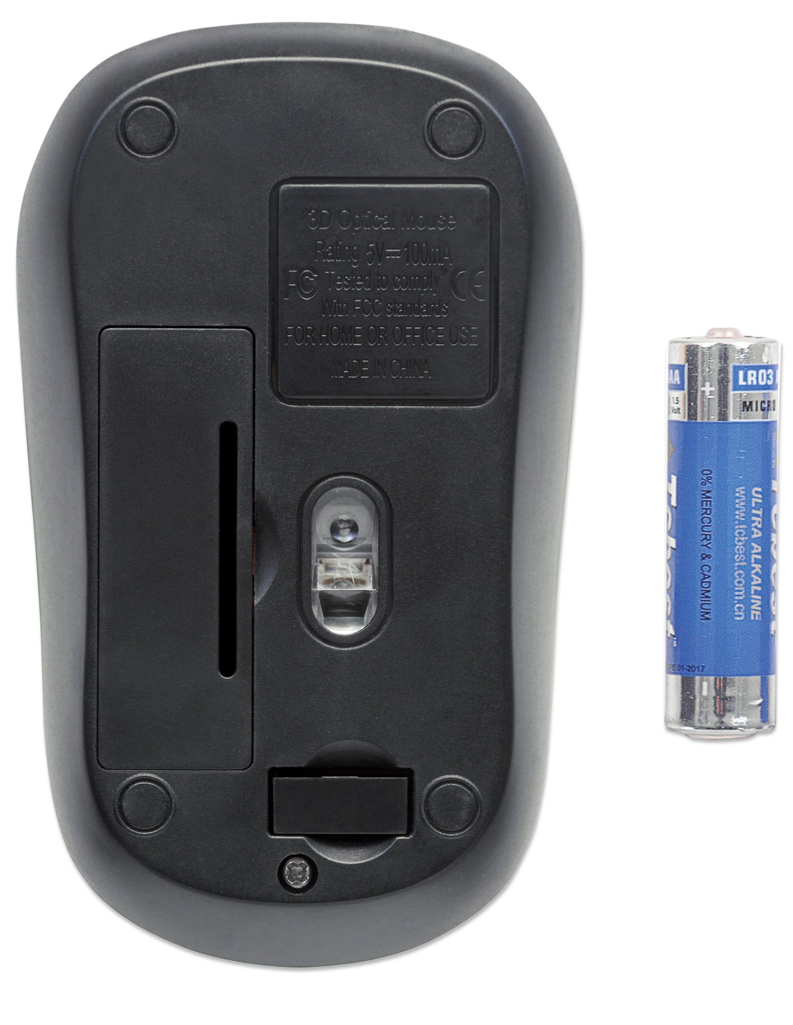 Mouse Ottico Wireless con Micro Ricevitore USB 1000dpi Nero/Verde MANHATTAN - immagine 6