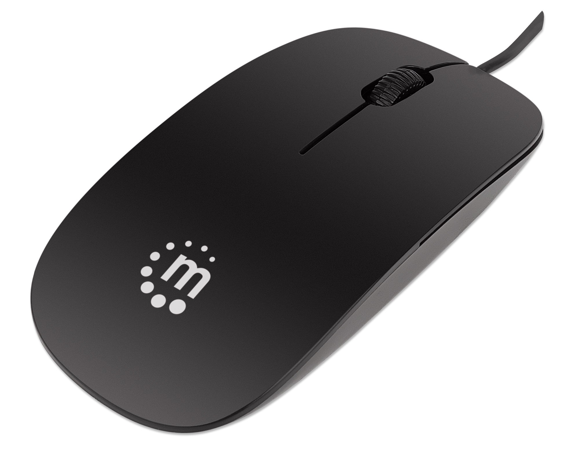 Mini Mouse Ottico USB Nero con Cavo Silhouette da 1,2m MANHATTAN - immagine 6