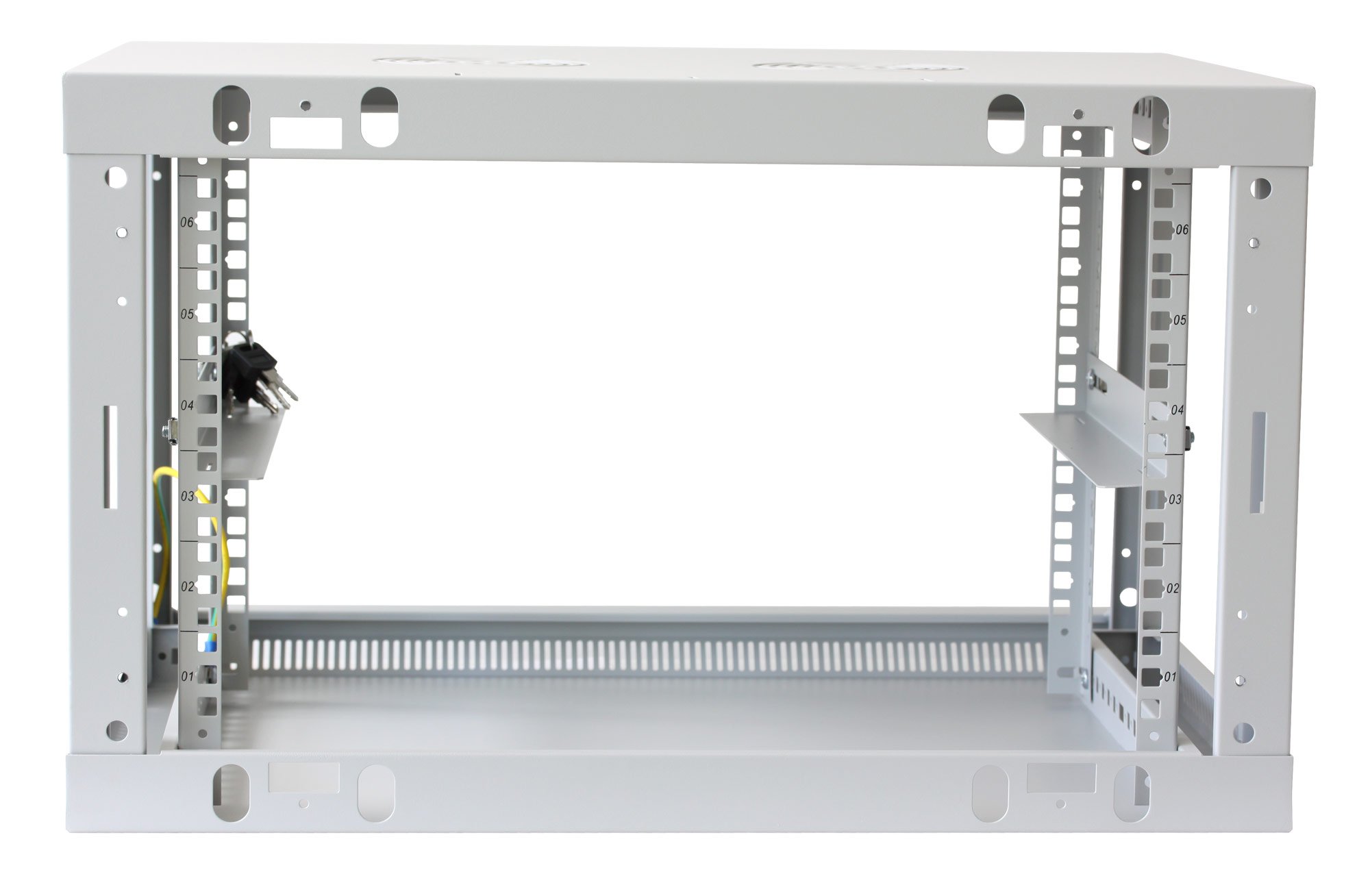 Armadio Rack 19'' a muro 6U profondità 450mm Grigio INTELLINET - immagine 7