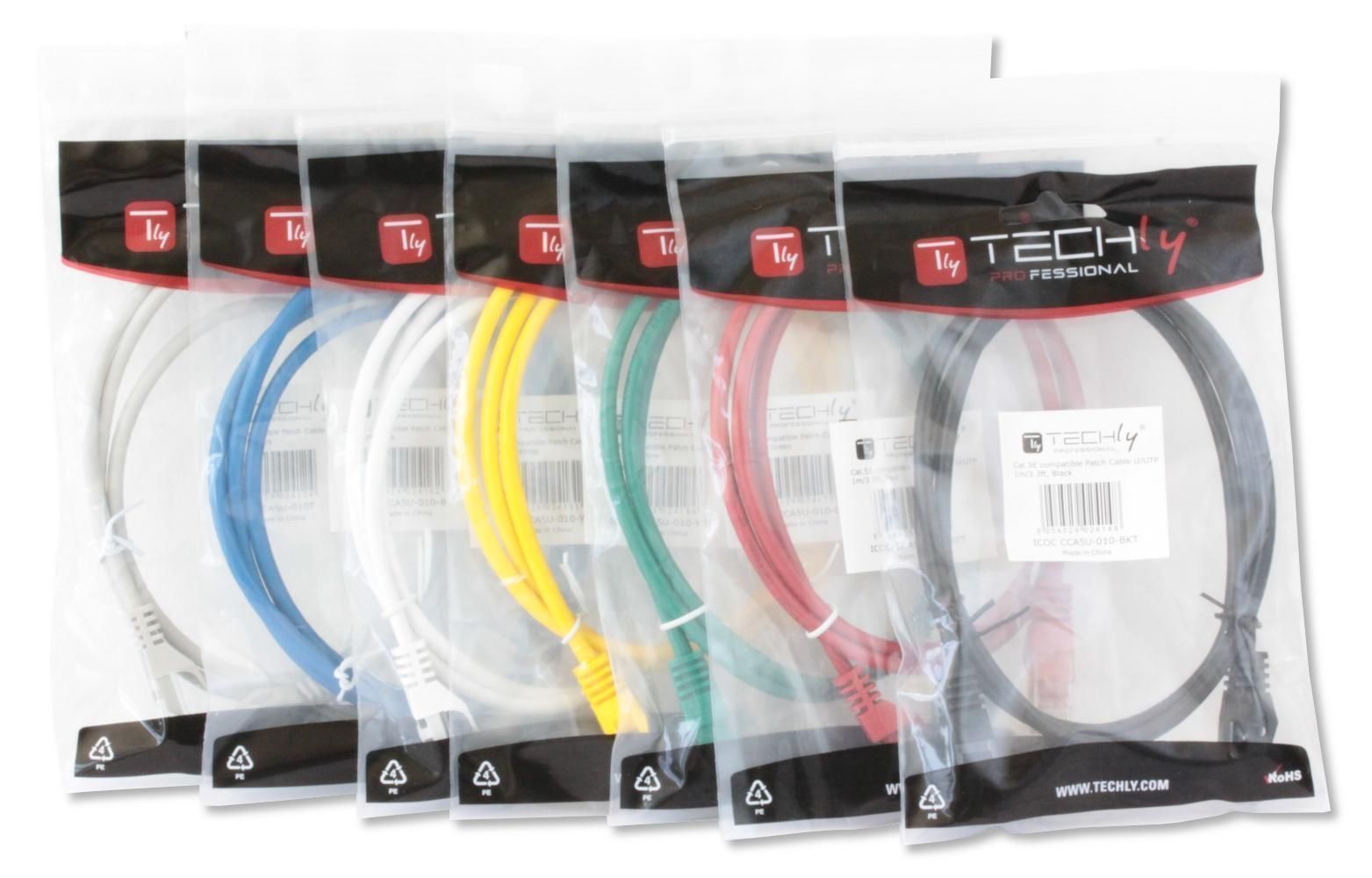 Cavo di rete Patch in CCA Cat.6 Nero UTP 20m TECHLY PROFESSIONAL - immagine 6