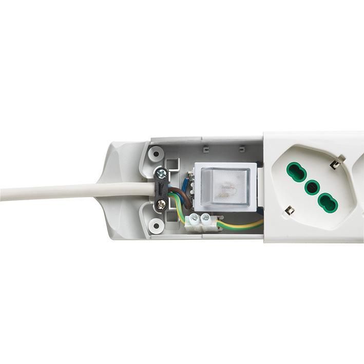 Multipresa 4 Posti Italiana Bipasso / Schuko Bianco FME - immagine 6