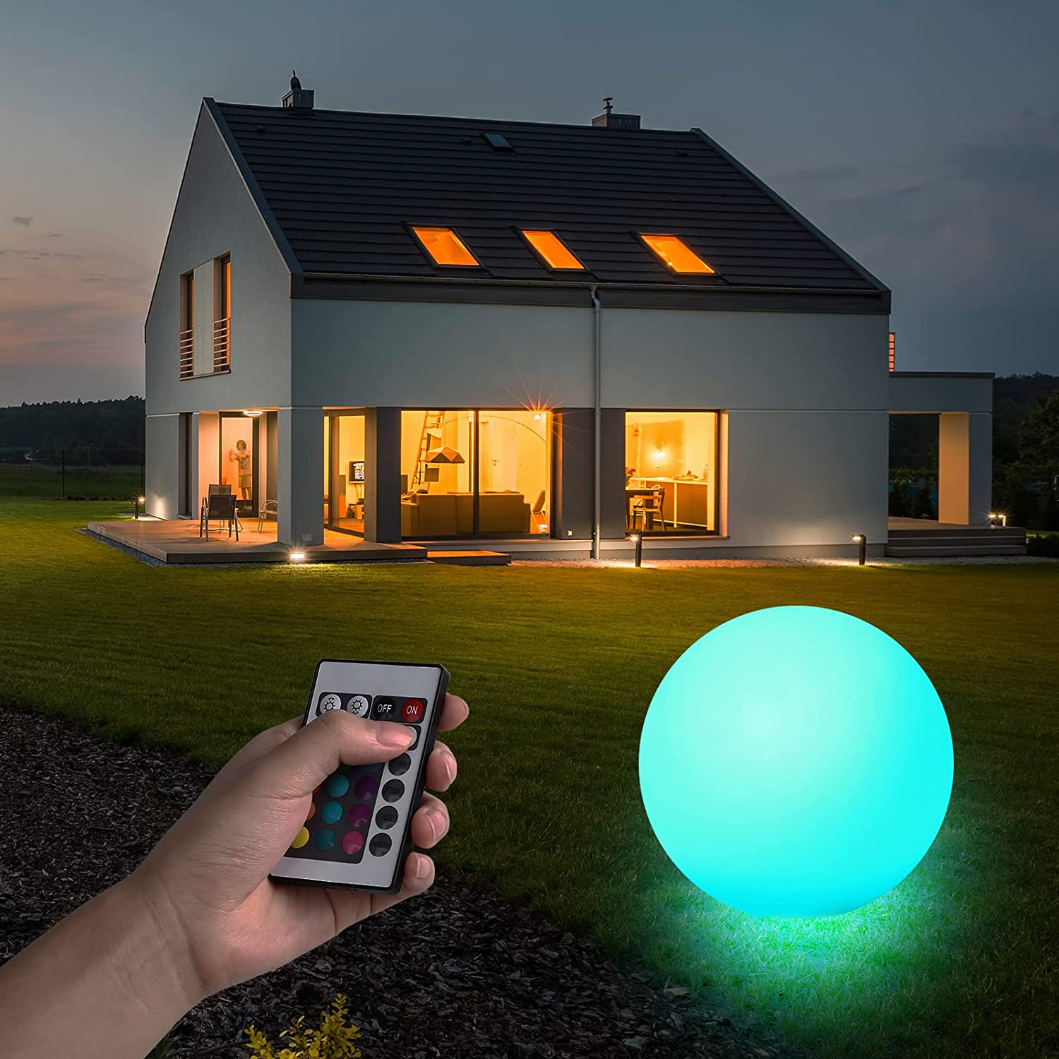 Lampada LED Multicolor Sfera Medium per Arredamento TECHLY - immagine 6