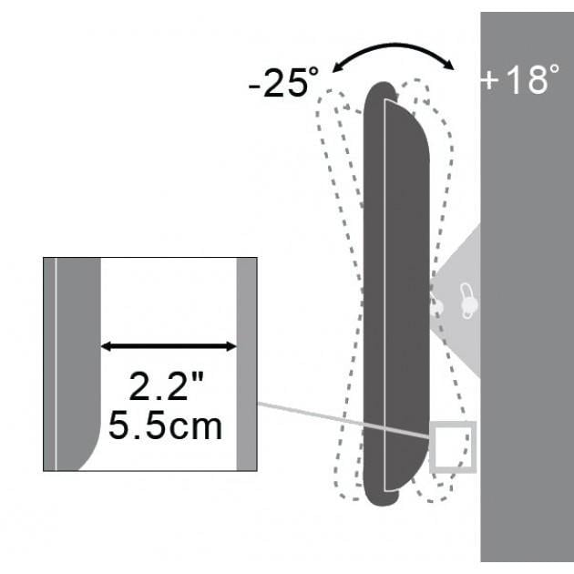 Supporto TV a Muro Inclinabile Nero per LED e LCD da 17'' a 37'' TECHLY - immagine 6