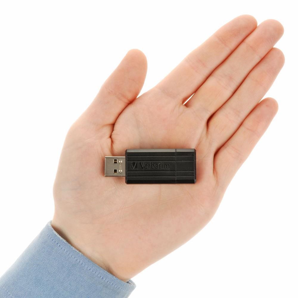 Memoria USB 2.0 PinStripe da 8Gb Colore Nero VERBATIM - immagine 6
