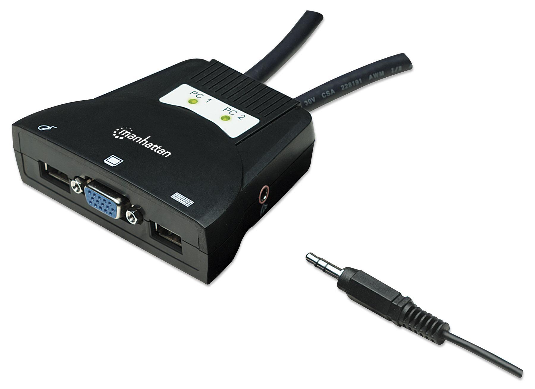 Switch KVM Mini 2 Port USB con Audio MANHATTAN - immagine 6