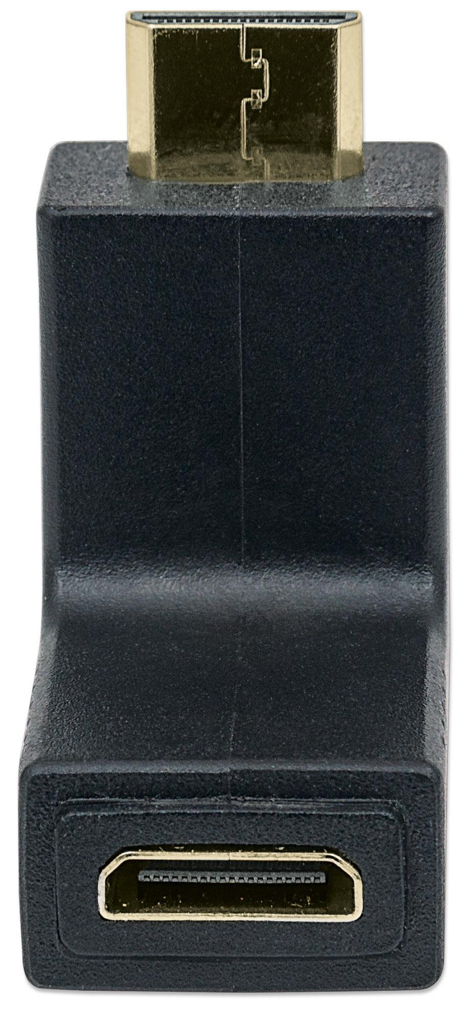 Adattatore HDMI Mini C Femmina a Mini C Maschio Angolato Nero MANHATTAN - immagine 6