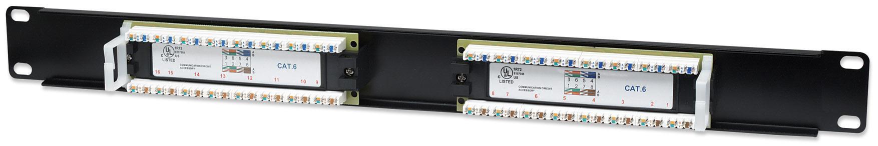 Pannello Patch UTP 16 Porte RJ45 Cat. 6 INTELLINET - immagine 6