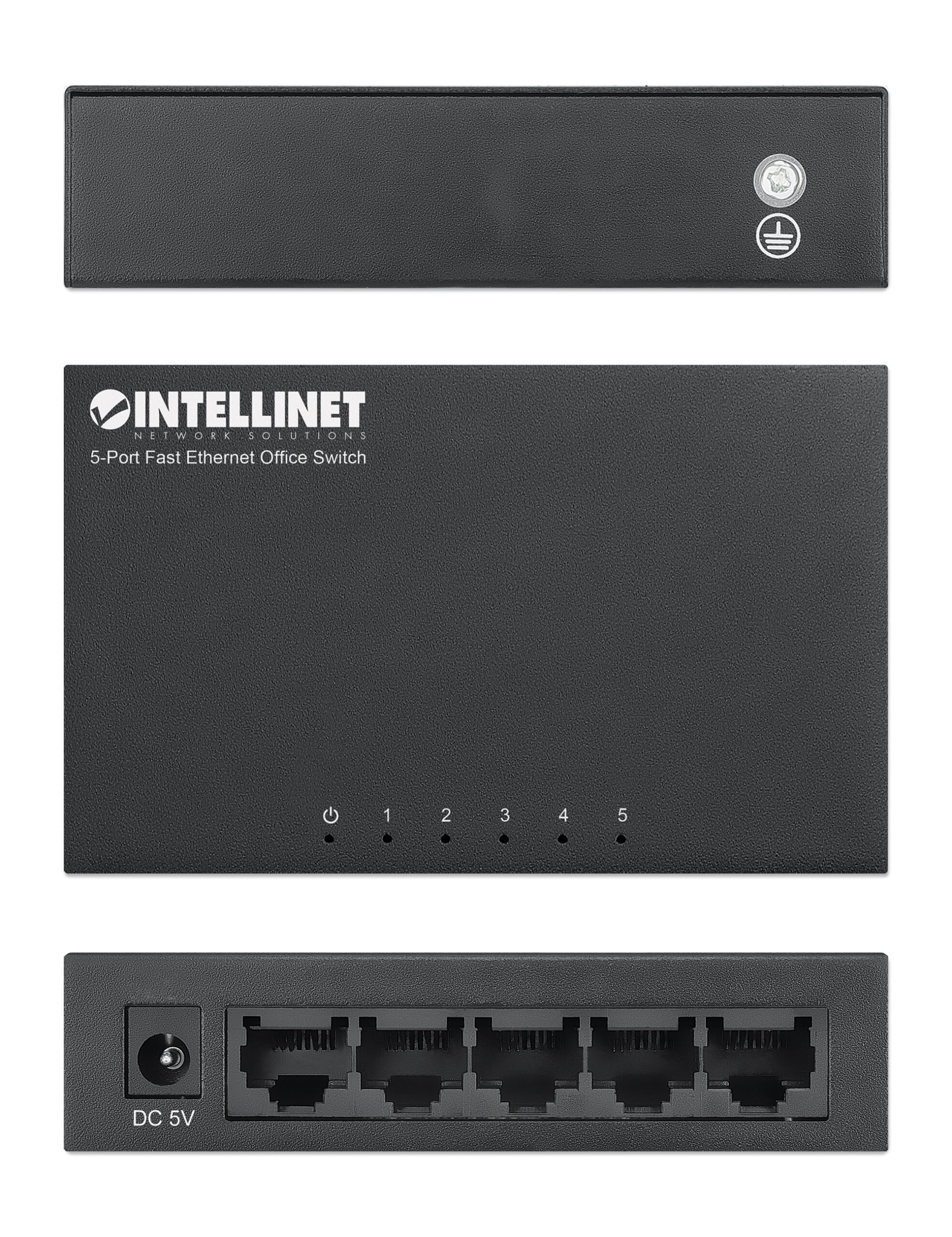 Switch Hub Ethernet 5 porte: connessione veloce in metallo INTELLINET - immagine 6