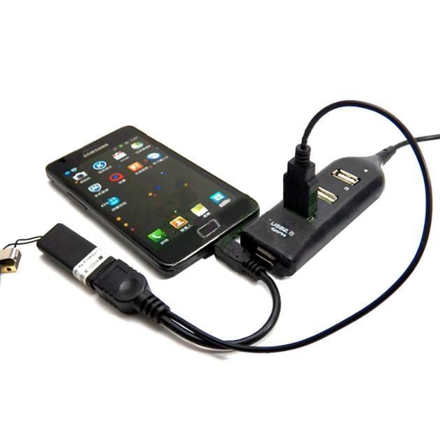 Cavo USB A F 2.0 OTG Micro USB M con Alimentazione USB, 30cm Nero TECHLY - immagine 6