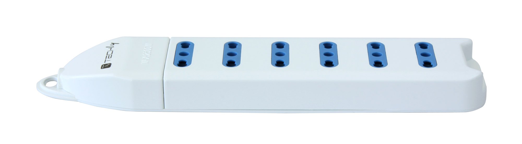 Multipresa 6 Posti Italiana Bipasso Senza Cavo Bianco TECHLY - immagine 6