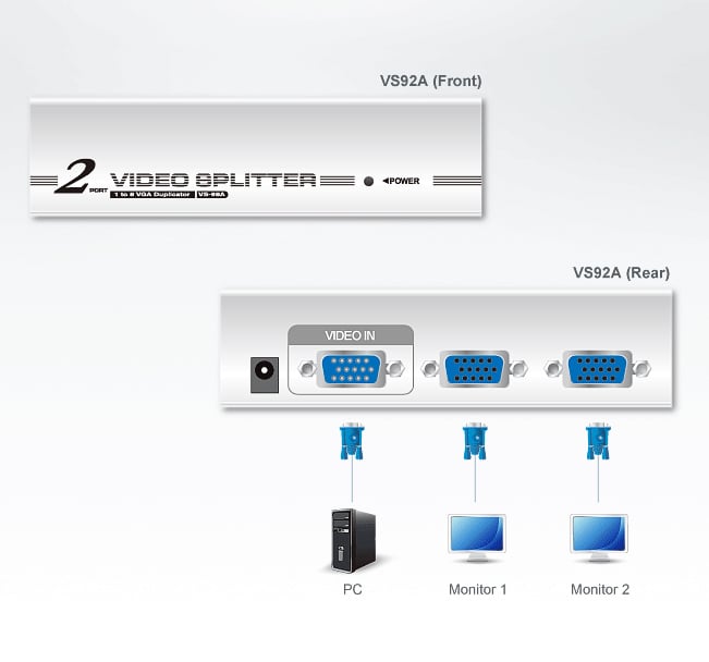 Splitter VGA 2 porte: VS92A - Dividi e Conquista! ATEN - immagine 5