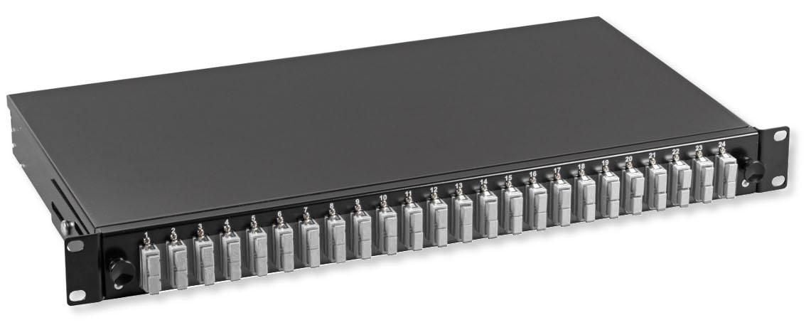Cassetto Ottico 19'' con 24 bussole SC Duplex Multimodale OM2 Nero OEM