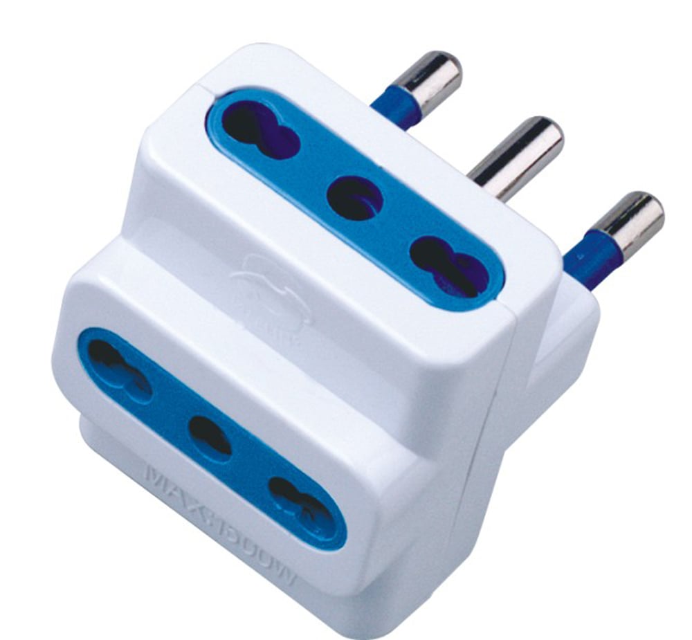 Adattatore triplo spina 16A Bianco TECHLY