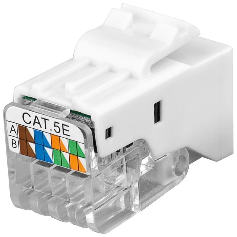 Frutto Keystone Toolless RJ45 Cat5e UTP Snap-In Bianco INTELLINET