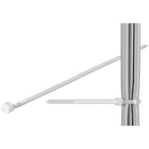 Fascette Fermacavi Autobloccanti 100x2,5mm in Nylon 100pz Bianco TECHLY