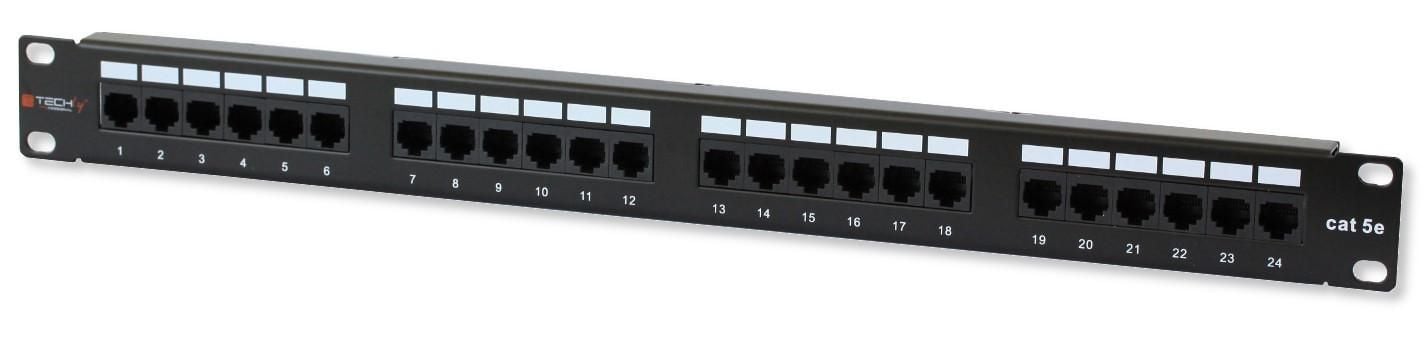 Pannello Patch UTP 24 Posti RJ45 Cat.5E Techly TECHLY PROFESSIONAL