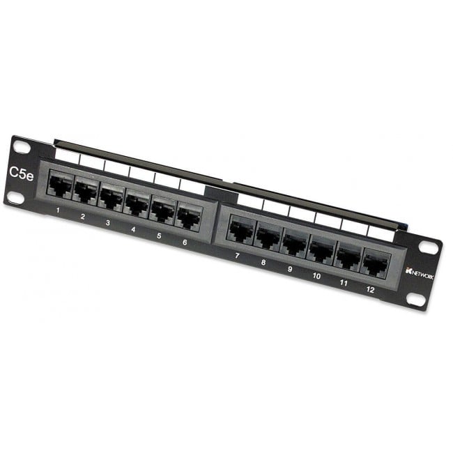 Pannello Patch 12 Porte CAT5E UTP 1U 10'' INTELLINET