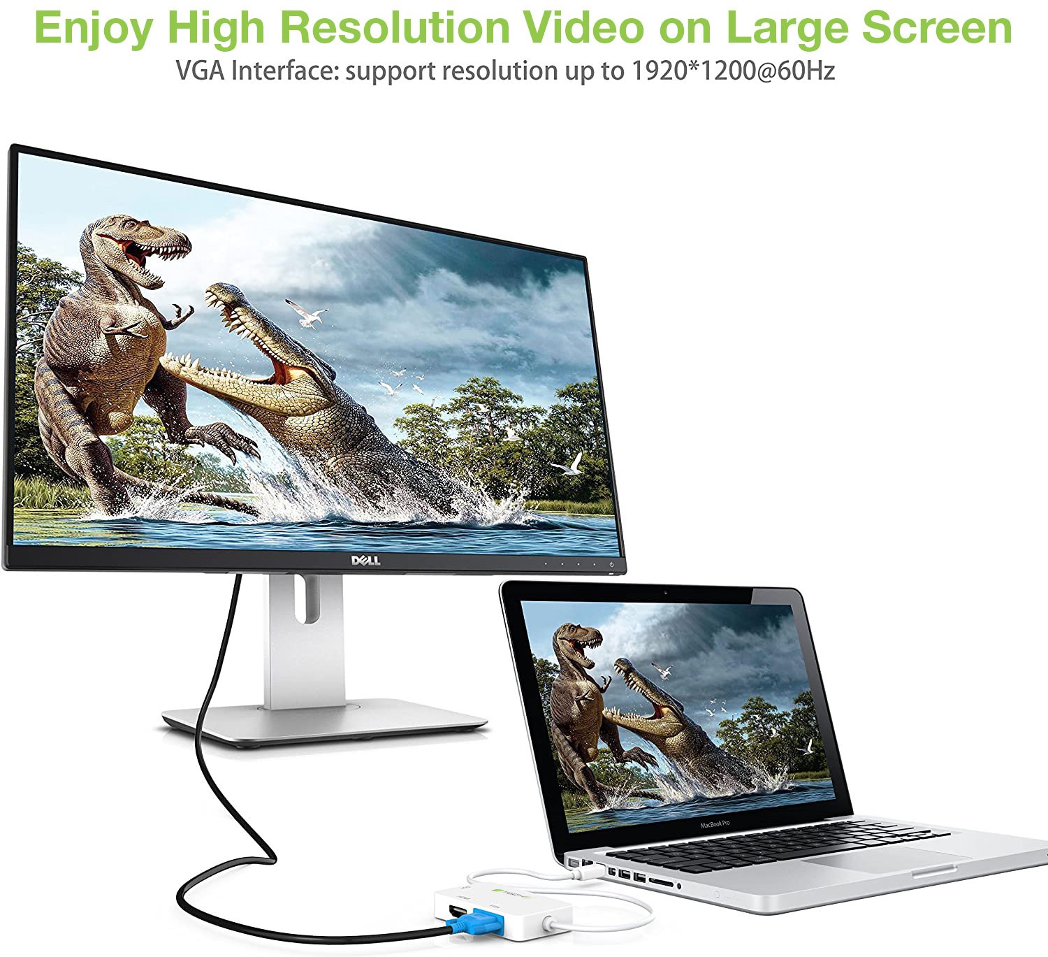 Adattatore 3 in 1 Mini DisplayPort 1.2 (Thunderbolt) a HDMI/DVI/VGA TECHLY - immagine 6