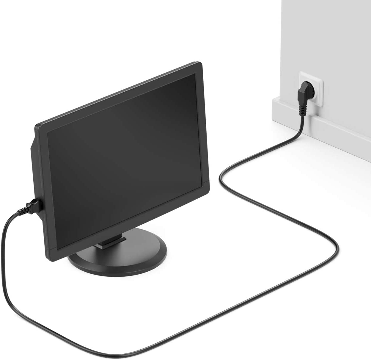 Cavo di alimentazione angolato C13 F Schuko - 3m - Nero MANHATTAN - immagine 6