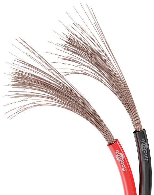 Cavo Audio Rosso/Nero 0,75 mm² - 100mt: qualità per diffusori GOOBAY - immagine 7