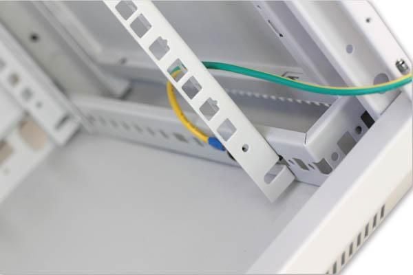 Armadio Rack 19'' a muro: 9U, due sezioni Grigio INTELLINET - immagine 7