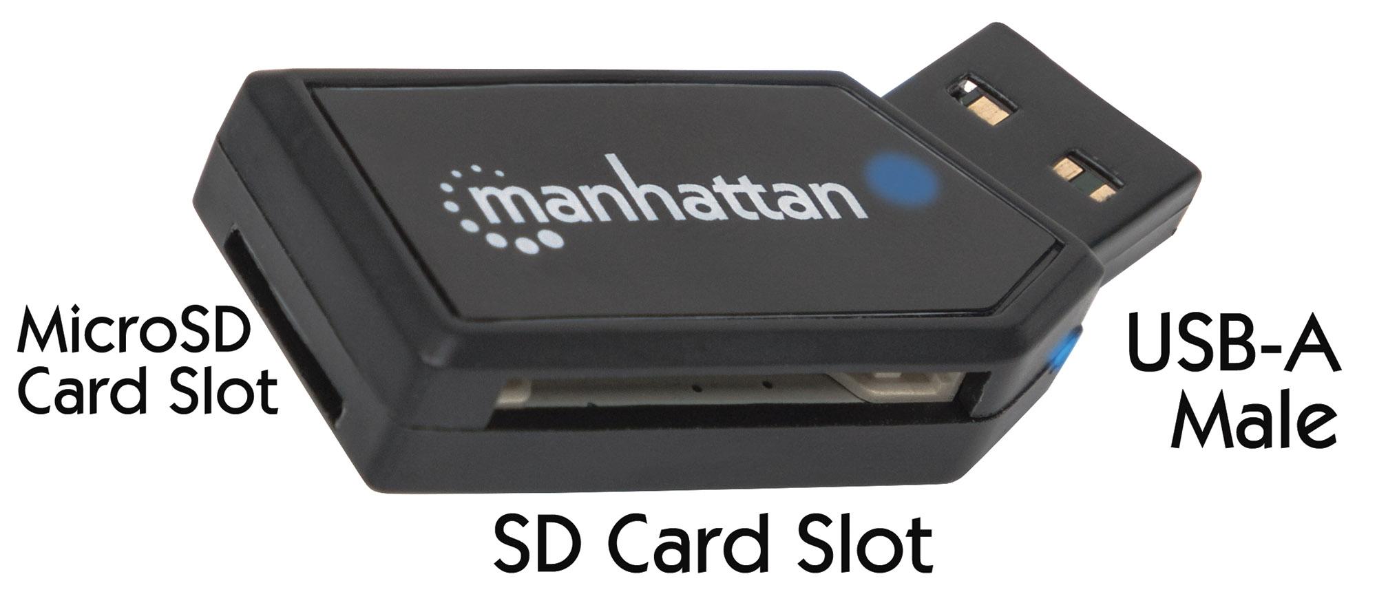 Mini Card Reader USB 2.0: il tuo compagno di memoria MANHATTAN - immagine 7