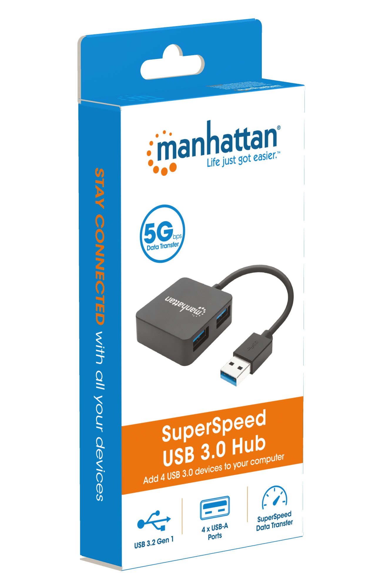 Hub USB 3.2 SuperSpeed con 4 Porte A MANHATTAN - immagine 7
