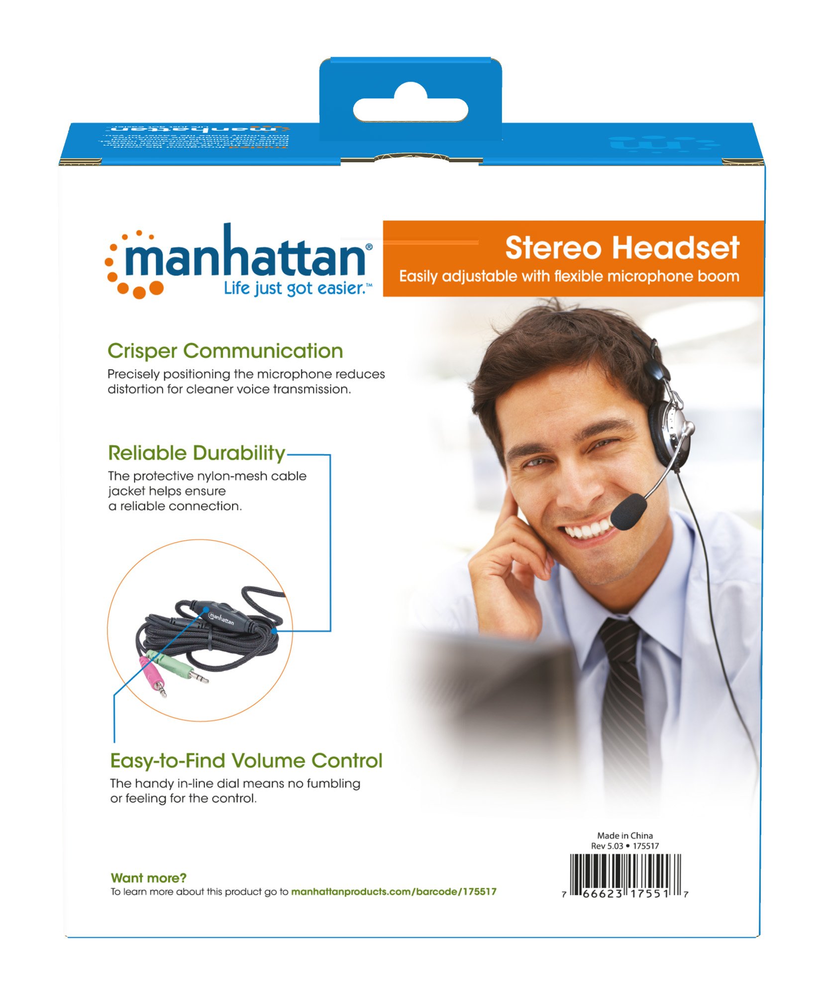 Cuffia Stereo Microfono Flessibile MANHATTAN - immagine 7