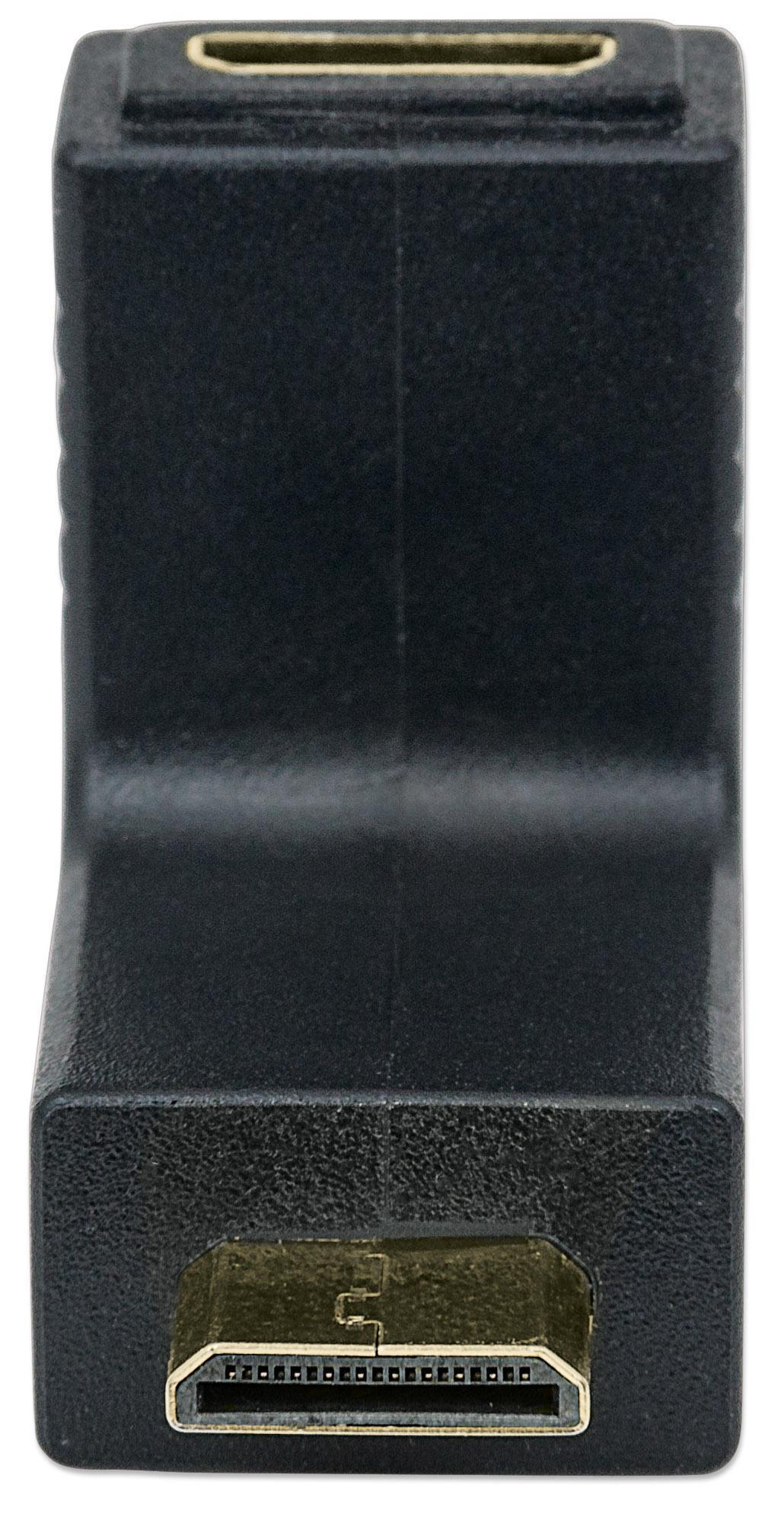 Adattatore HDMI Mini C Femmina a Mini C Maschio Angolato Nero MANHATTAN - immagine 7
