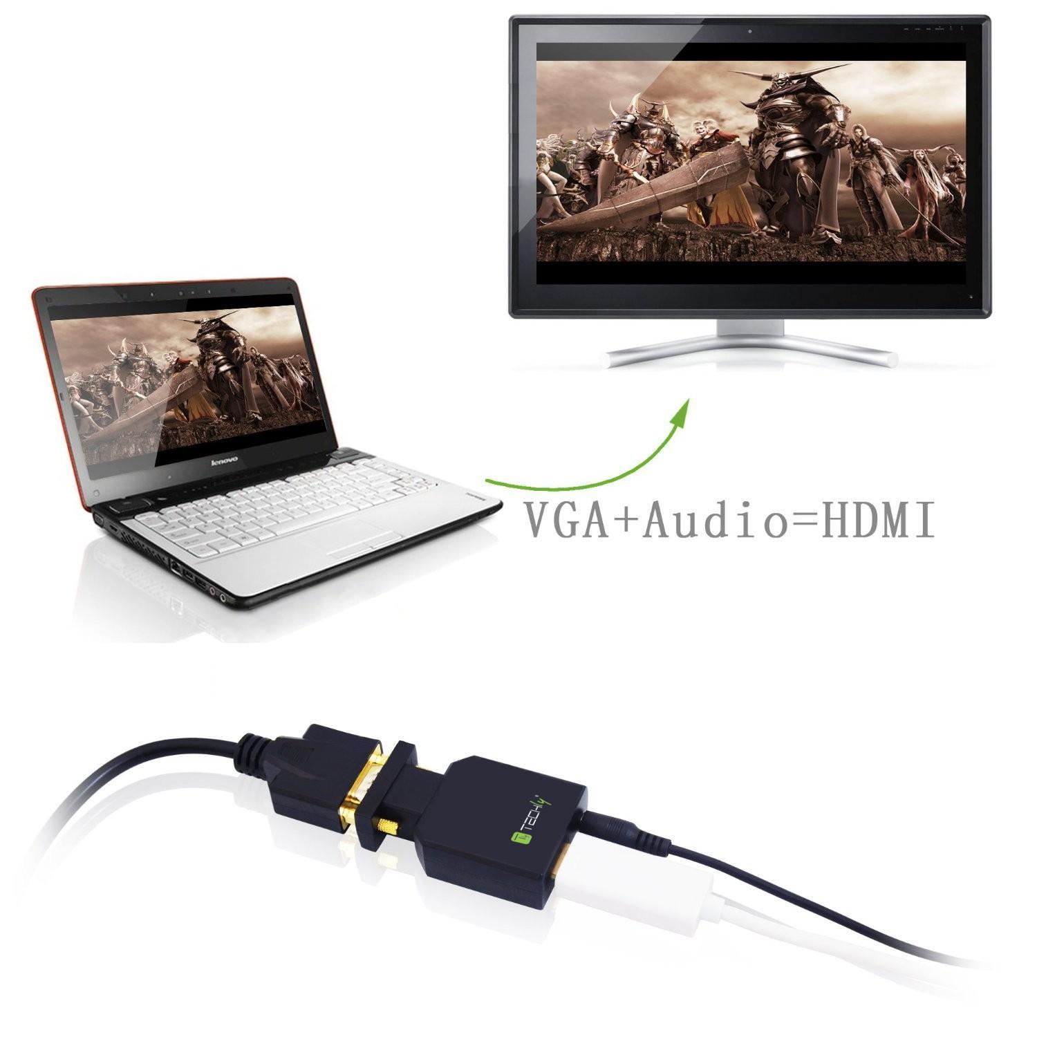 Mini Convertitore da VGA e Audio a HDMI TECHLY - immagine 7