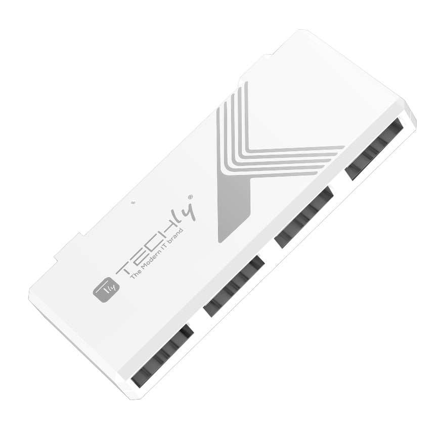 Mini Hub USB Hi Speed 4 Porte Bianco TECHLY - immagine 6