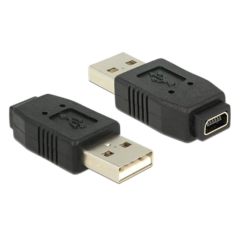 Adattatore USB Maschio Mini B Femmina Nero MANHATTAN