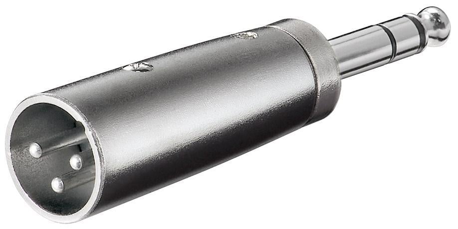 Adattatore XLR Cannon Maschio a Jack Audio 6,35mm Stereo. GOOBAY