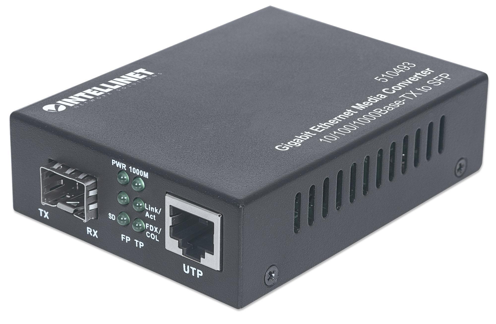 Convertitore Ethernet Gigabit RJ45 con slot SFP INTELLINET