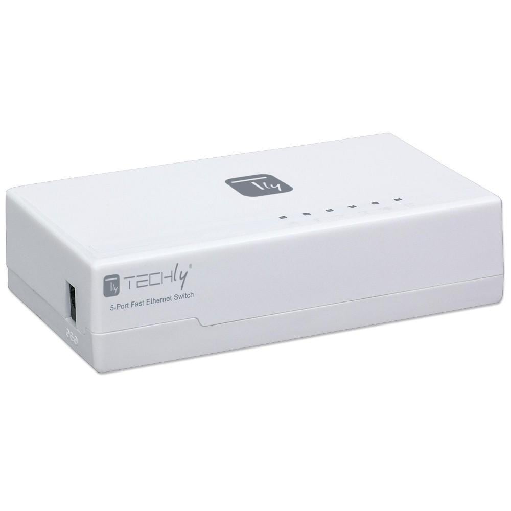 Switch Hub 10/100 Mbps Fast Ethernet 5 Porte TECHLY
