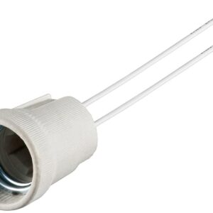 Portalampada E27 Ceramica: Doppio Cavo GOOBAY