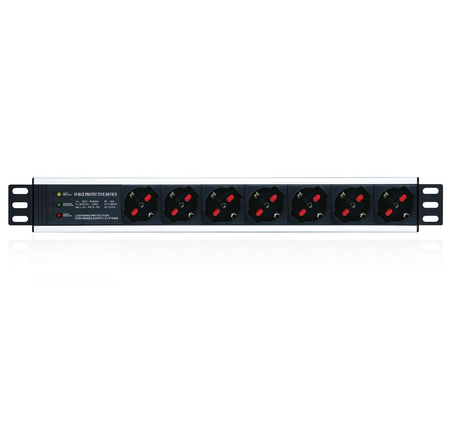 Multipresa Rack 19'' 7 Posti con Protezione Spina Italiana TECHLY PROFESSIONAL