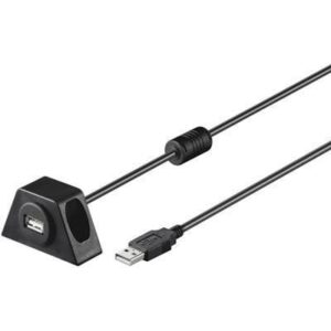 Prolunga USB 2.0 a vite 2m Nero OEM